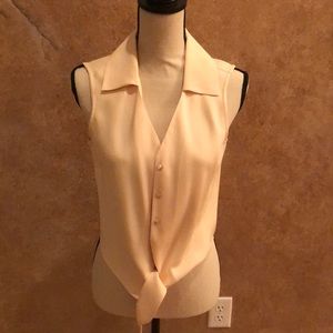 Tommy Bahama sleeveless tie front blouse